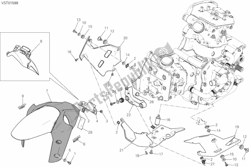 Tutte le parti per il 34b - Carenatura del Ducati Multistrada 1200 S ABS 2017